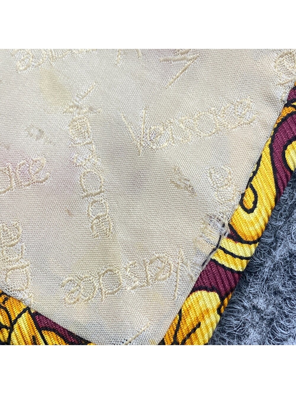 Gianni Versace Vintage Foral Abstract Tie Hand Made In Spain Silk Necktie *READ - Picture 11 of 13